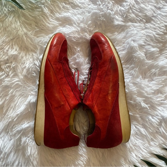 Paul Green Red Leather & Suede Elvis Sneakers | Size 6 - Picture 7 of 13